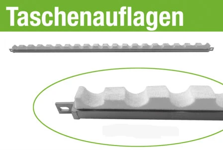 Taschenauflagen für Filterrahmen Robuste Taschenauflagen für Filterrahmen mit geriffelter Oberfläche für sicheren Halt von Filtertaschen