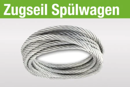 Verzinktes Stahlseil in Schlaufenform – Zugseil für Spülwagen und industrielle Anwendungen